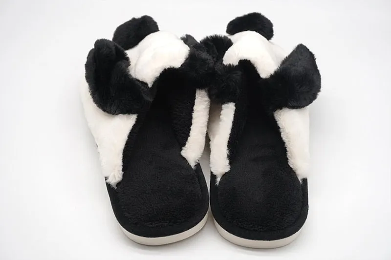 Advbridge Winter House Fur Slippers Warm Cotton Shoes Cute Lovely Cartoon Dog Indoor Bedroom Women Men Ladies Lovers Couple Furry Slippers