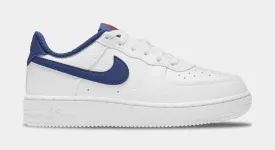 Air Force 1 Low Grade School Lifestyle Shoes (White/Blue)