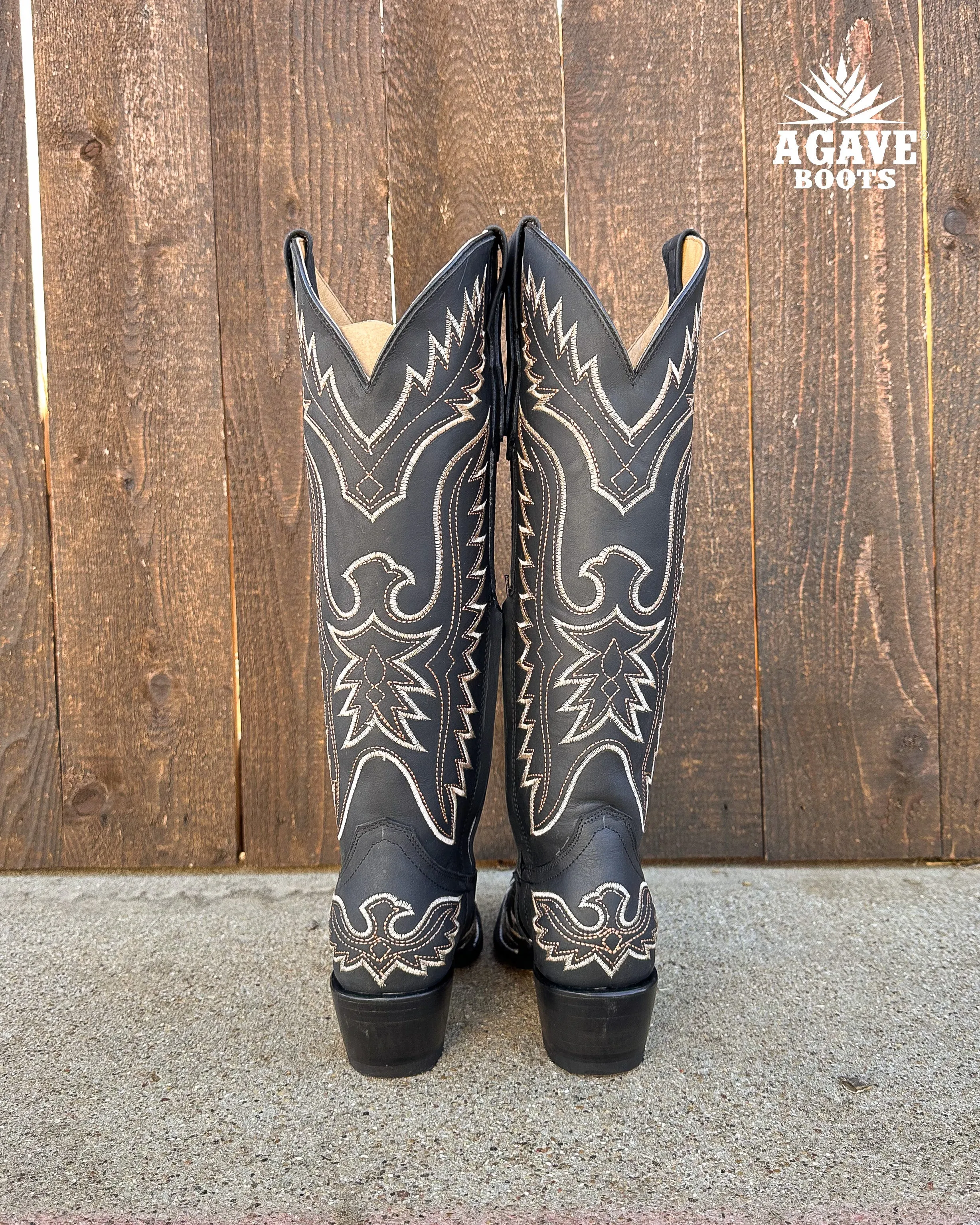 BLACK | WOMEN TALL COWBOY BOOTS