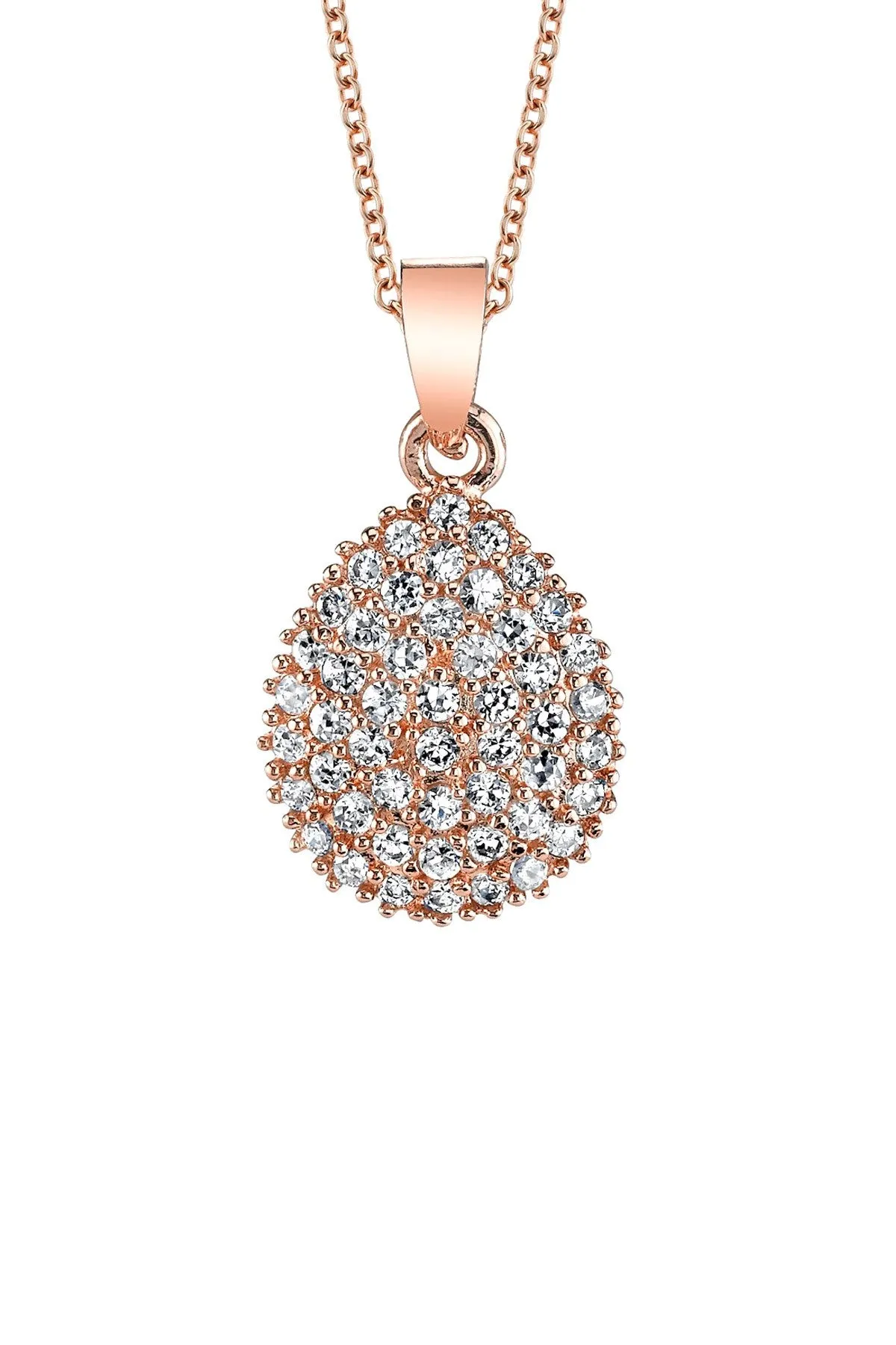 Charlotte Rose Plated Pear ShapedPendant