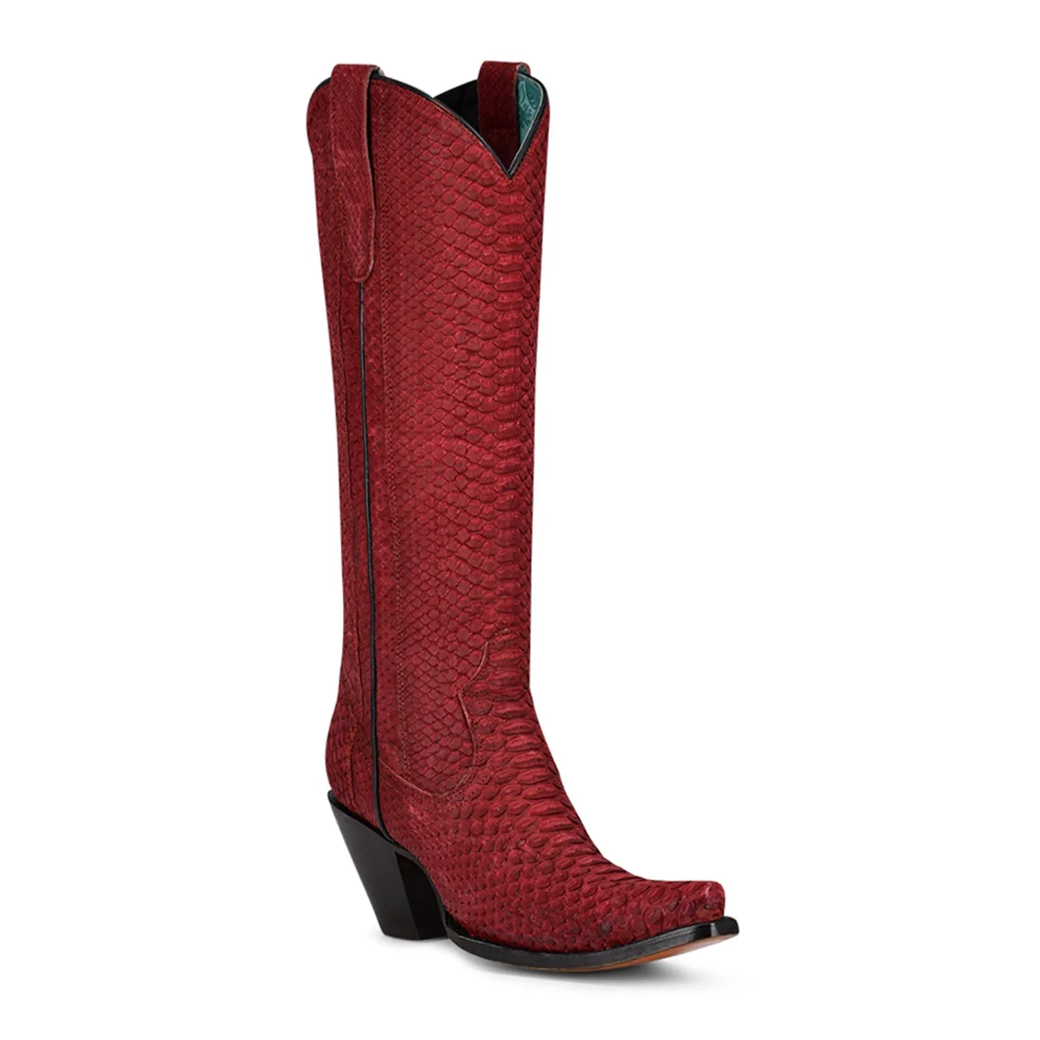 Corral Womens Python Cowboy Boots Snake Red