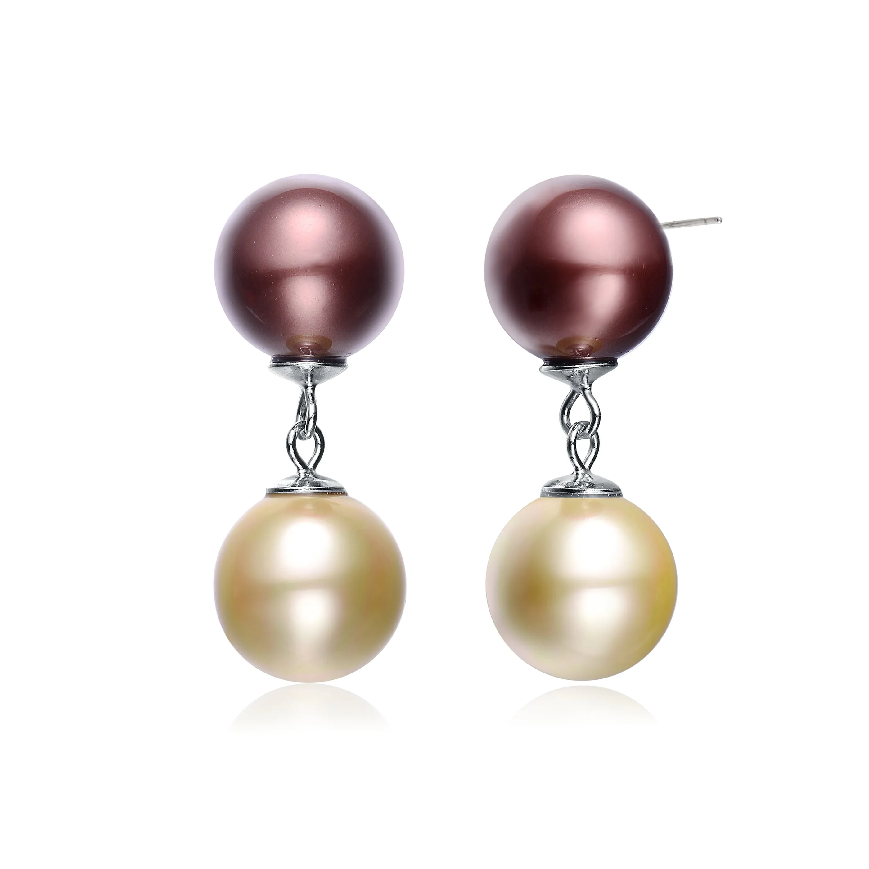 Delphine  Colored Pearl Drop Earrings