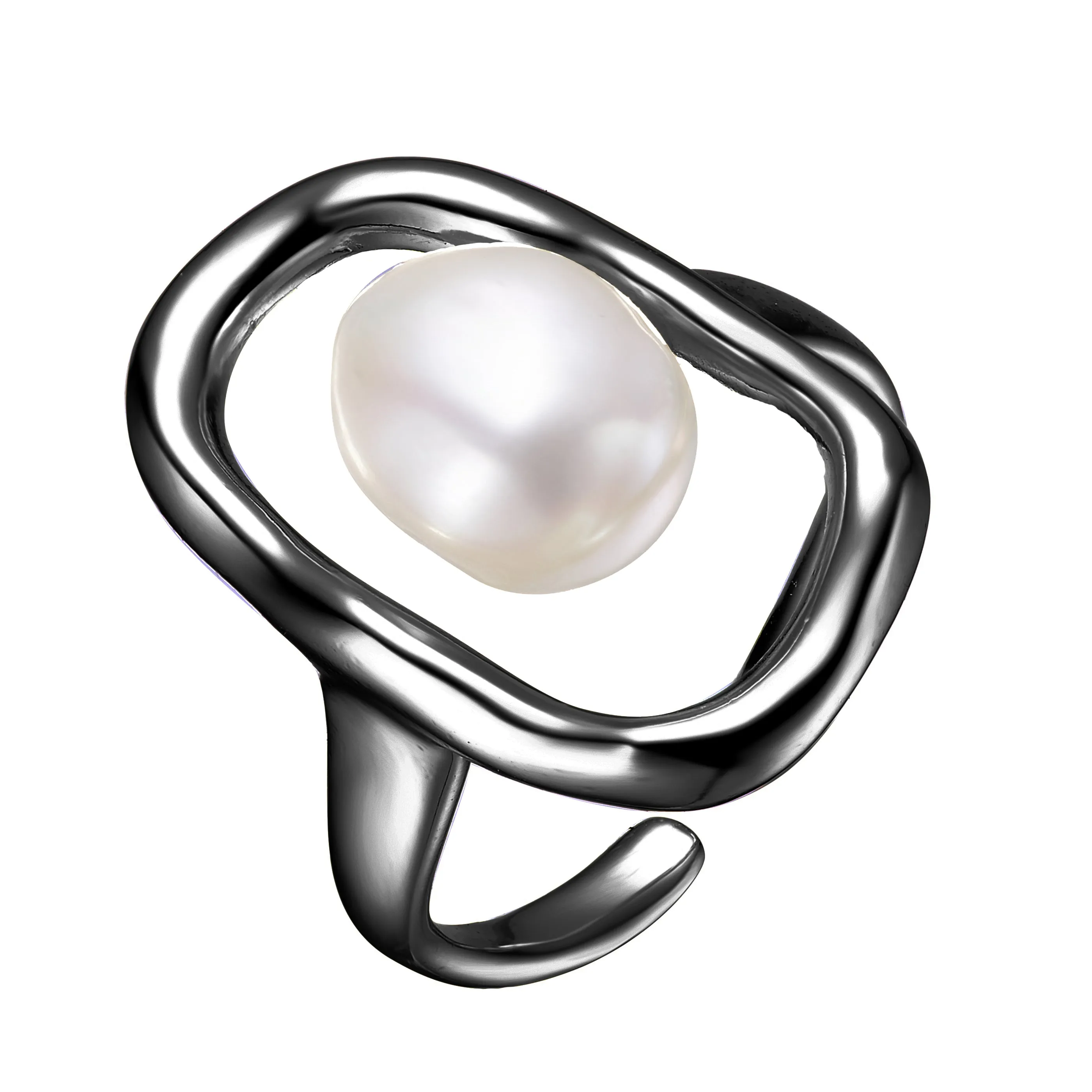 Elegant Gold-Plated Pearl Ring