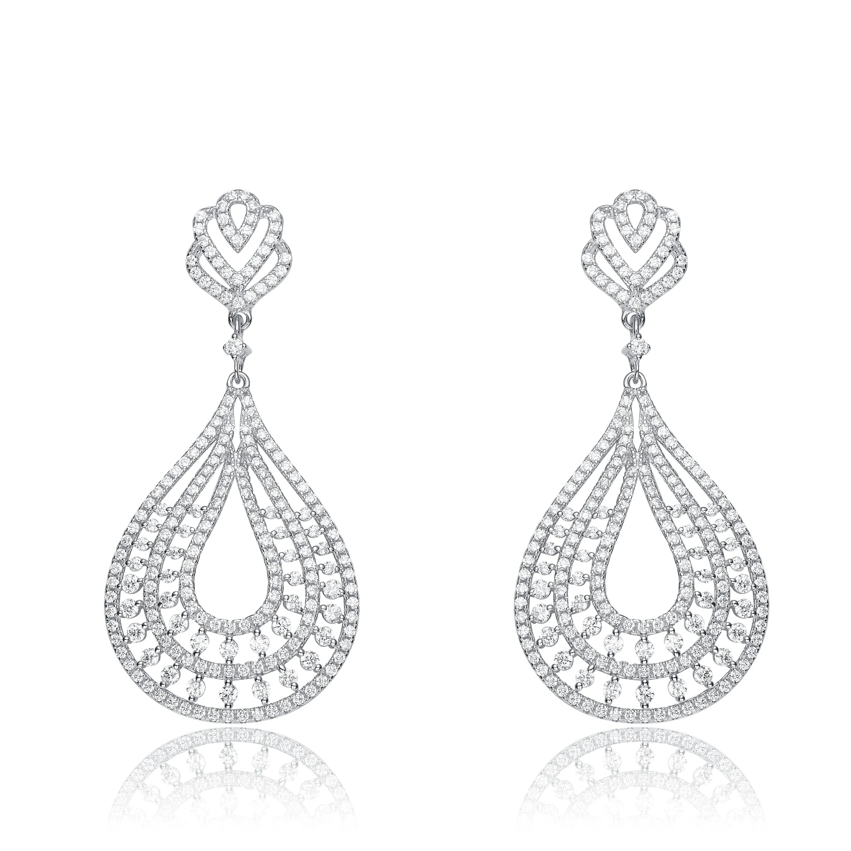 Emma  Open Pear Drop Earrings