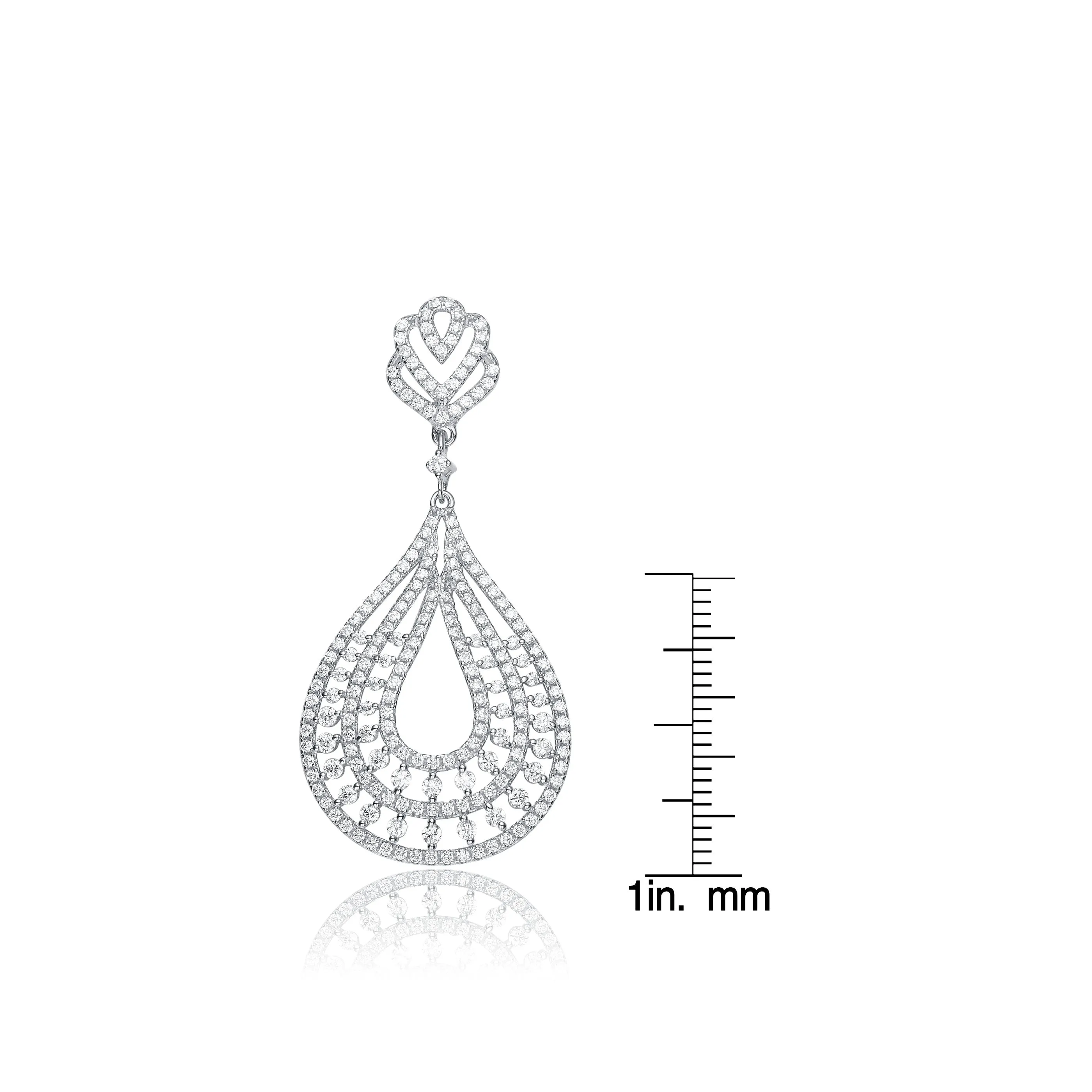 Emma  Open Pear Drop Earrings