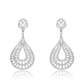 Emma  Open Pear Drop Earrings