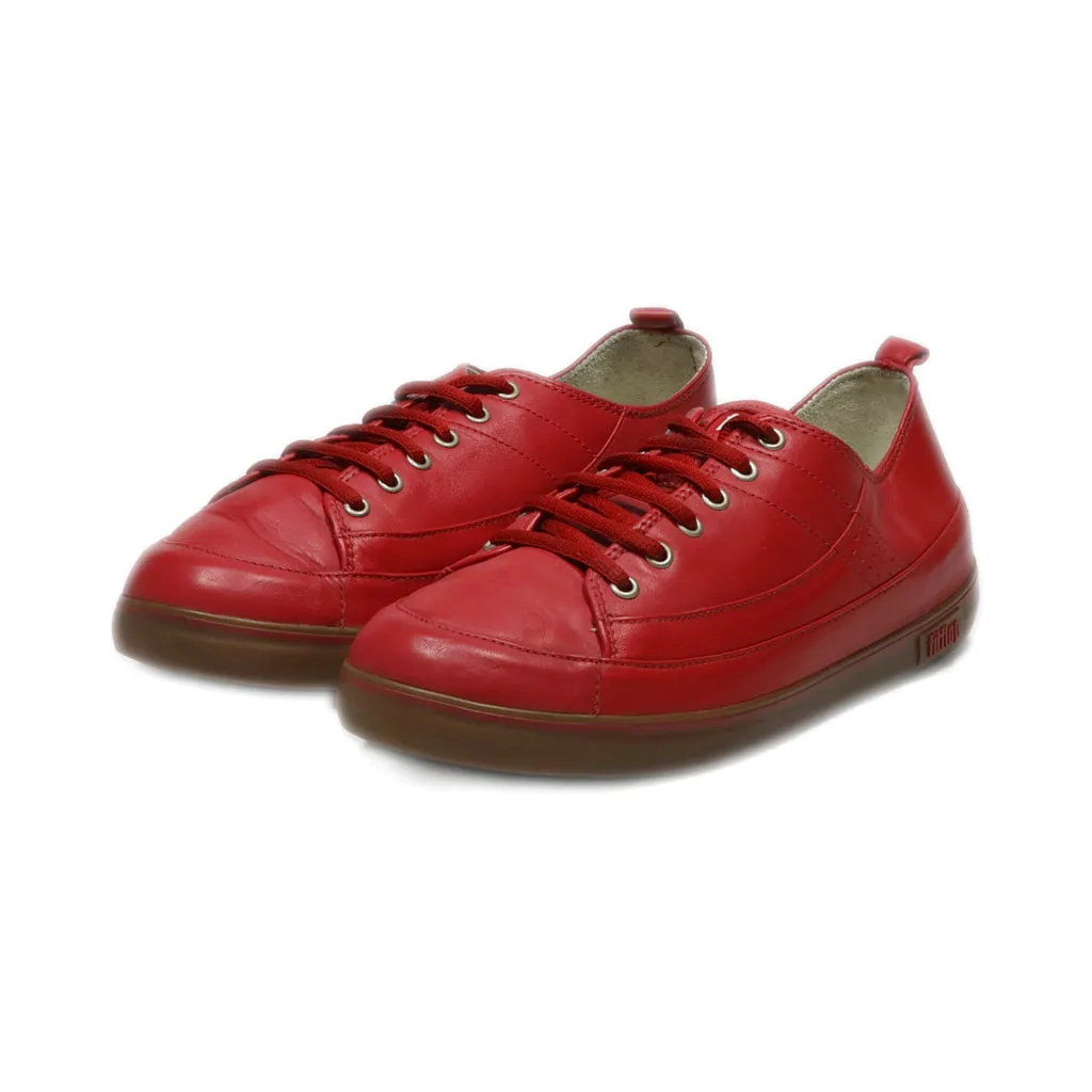 Fitflop Low-Top Sneakers Leather Red Colour For Women