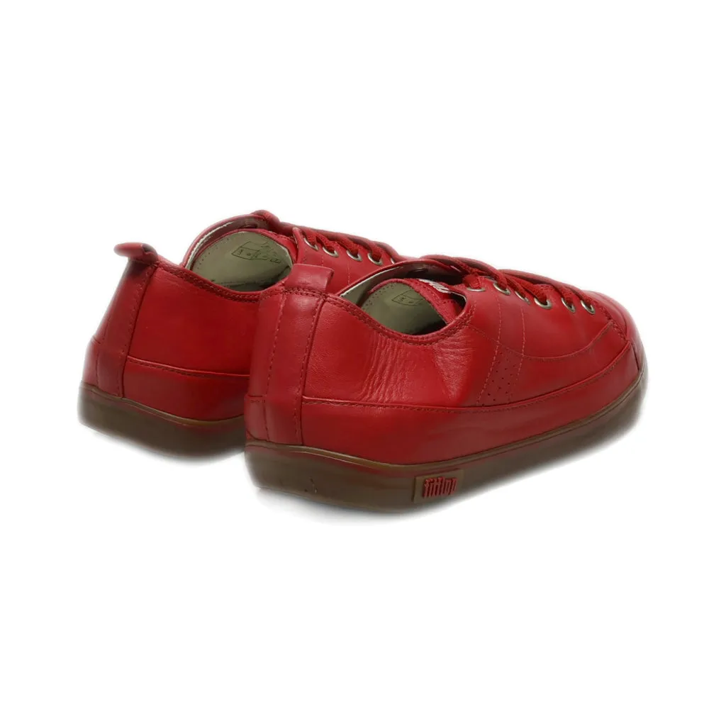 Fitflop Low-Top Sneakers Leather Red Colour For Women