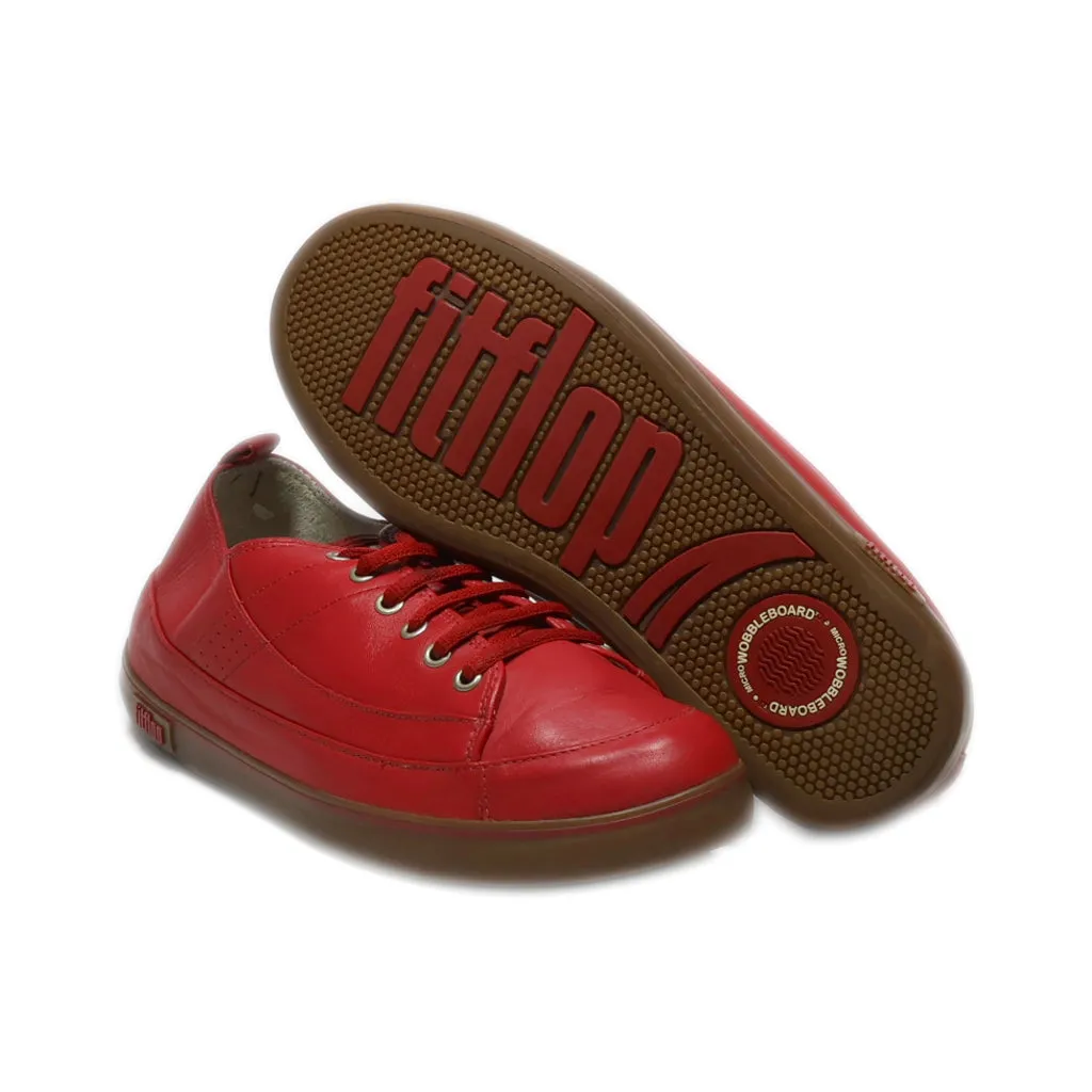 Fitflop Low-Top Sneakers Leather Red Colour For Women