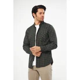 Green Check Casual Shirt