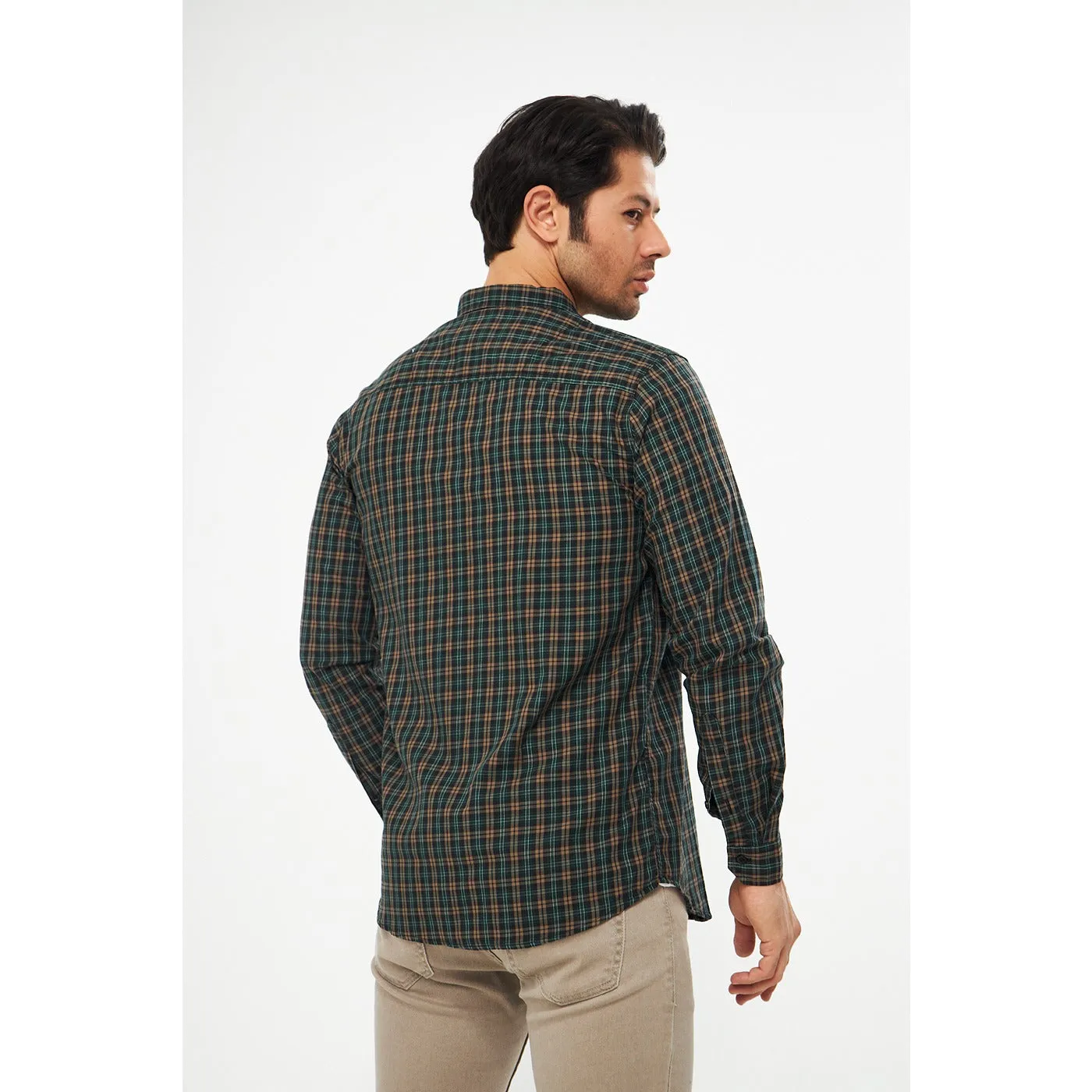 Green Check Casual Shirt