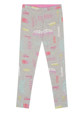 Grey Sport Mini Logo Reversible Leggings (2-7)