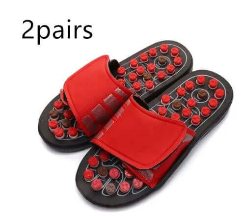 Hip trendy health massage shoes fold over closure jelly insole