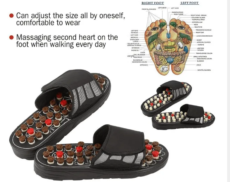 Hip trendy health massage shoes fold over closure jelly insole