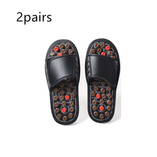 Hip trendy health massage shoes fold over closure jelly insole