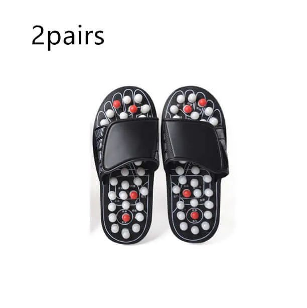 Hip trendy health massage shoes fold over closure jelly insole