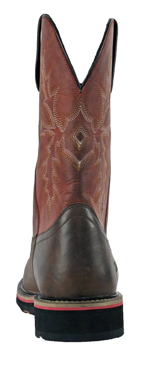 Hoss Boots Mens Cognac Red Leather Landon Western ST Work Boots