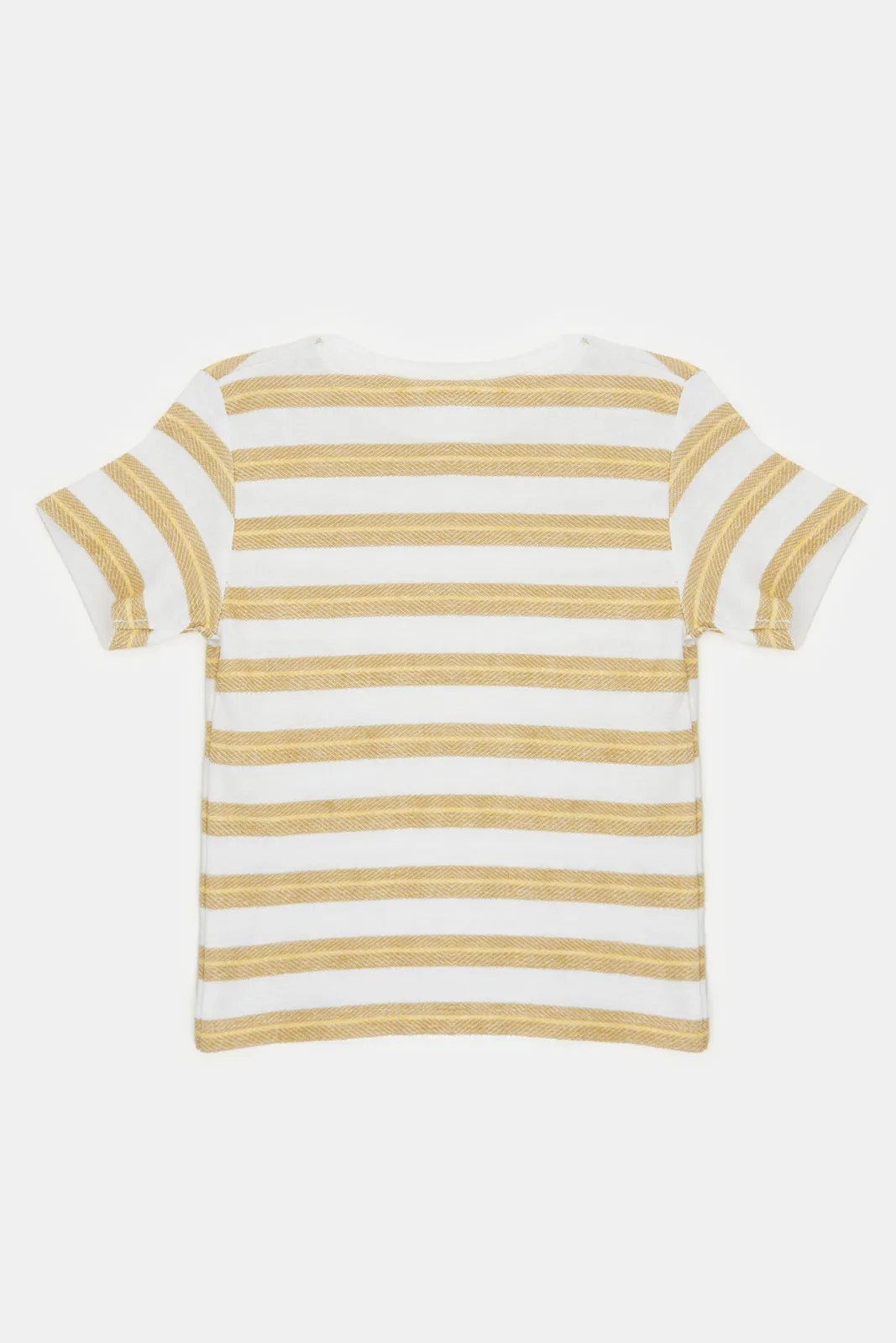 Infant Boys White Striped T-Shirt