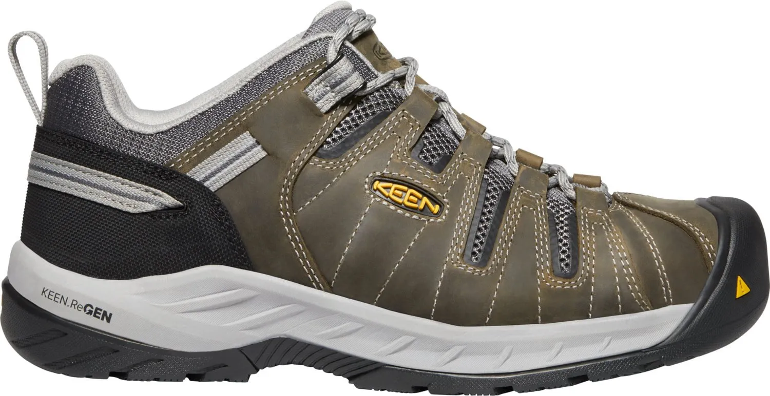 Keen Utility Mens Flint II Gargoyle/Paloma Leather Work Shoes