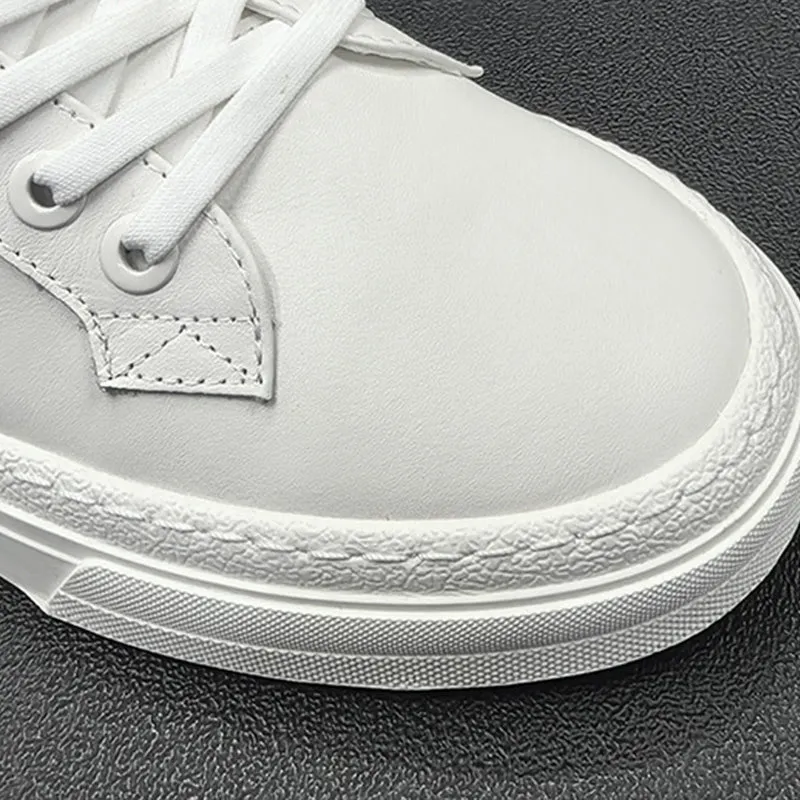 Men Minimalism Pure Leather Fashion Flat Casual Shoes