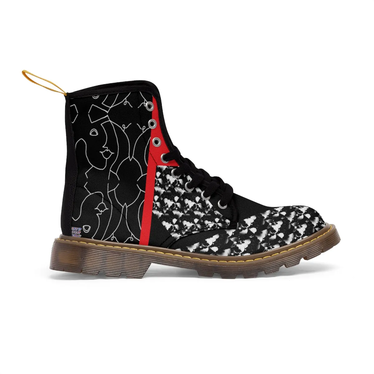 Men's Canvas Boots CHERRY & BLACK