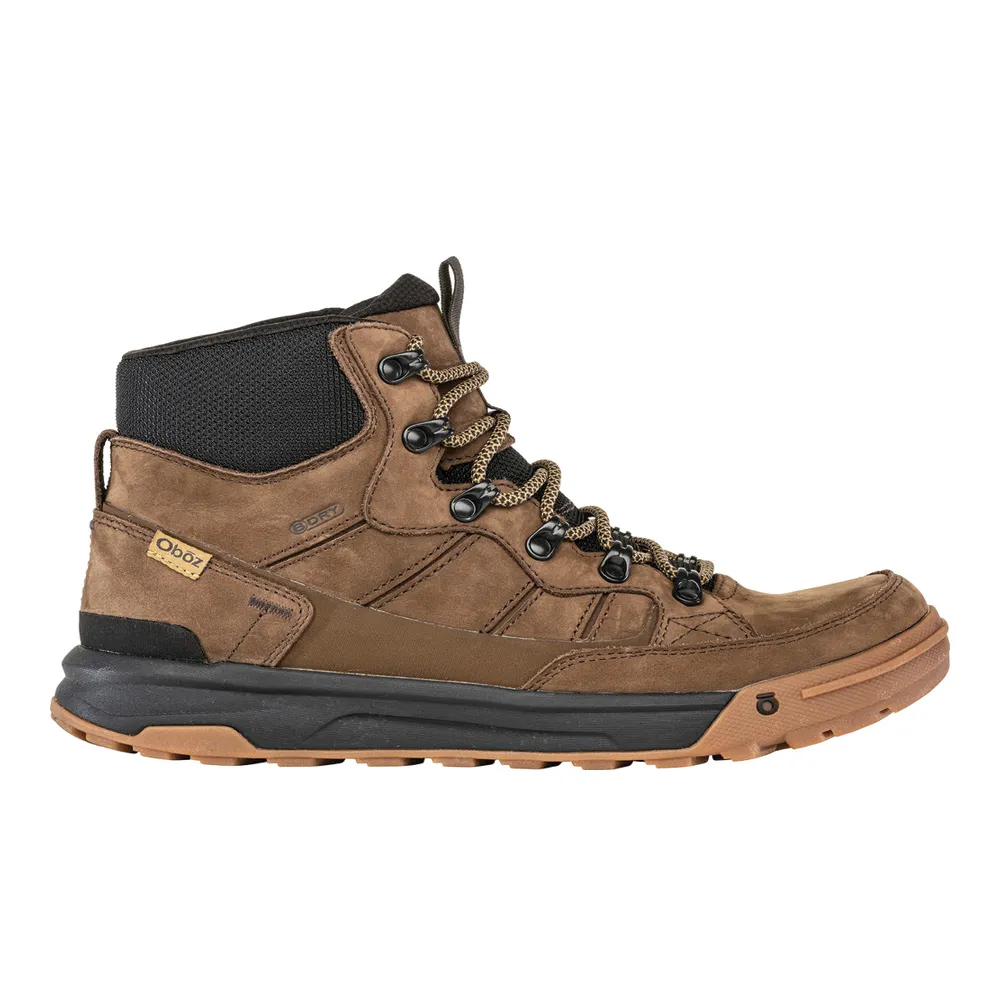 Men's Oboz Burke Mid Leather Waterproof Color: Darkearth