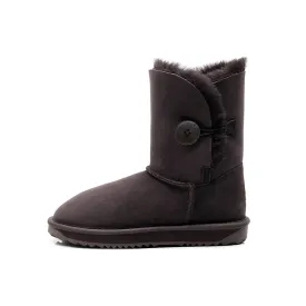 MUBO UGG Women Button Classic UGG BOOTS - Chocolate