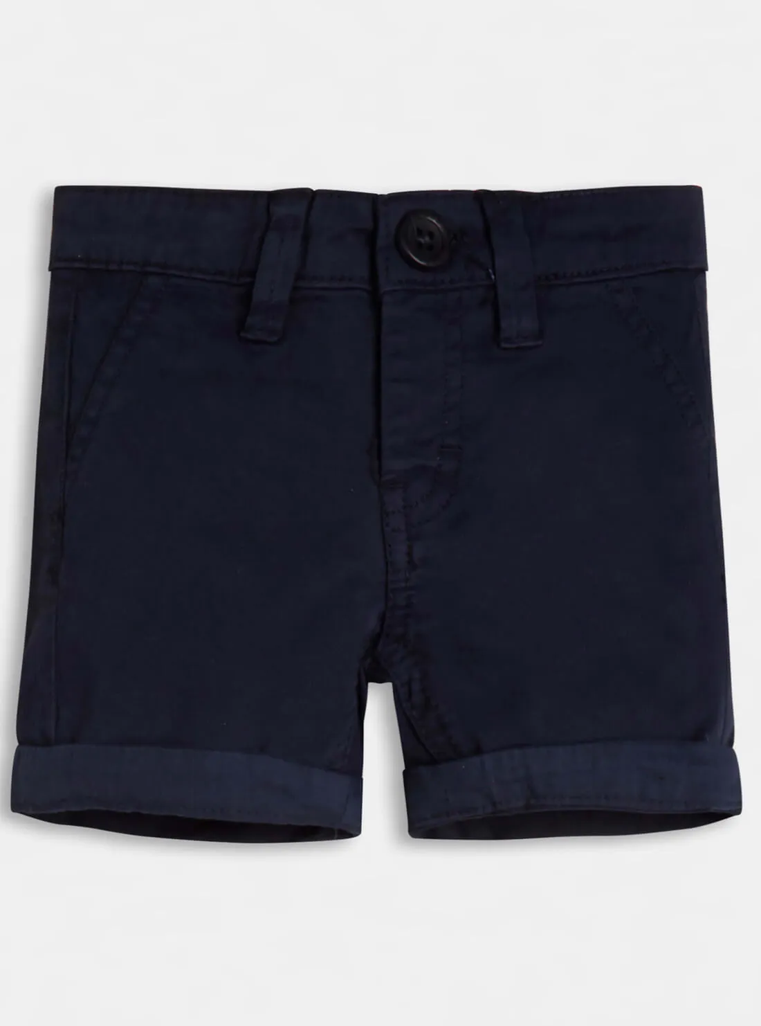 Navy Blue Regular Fit Chino Shorts (0-24M)