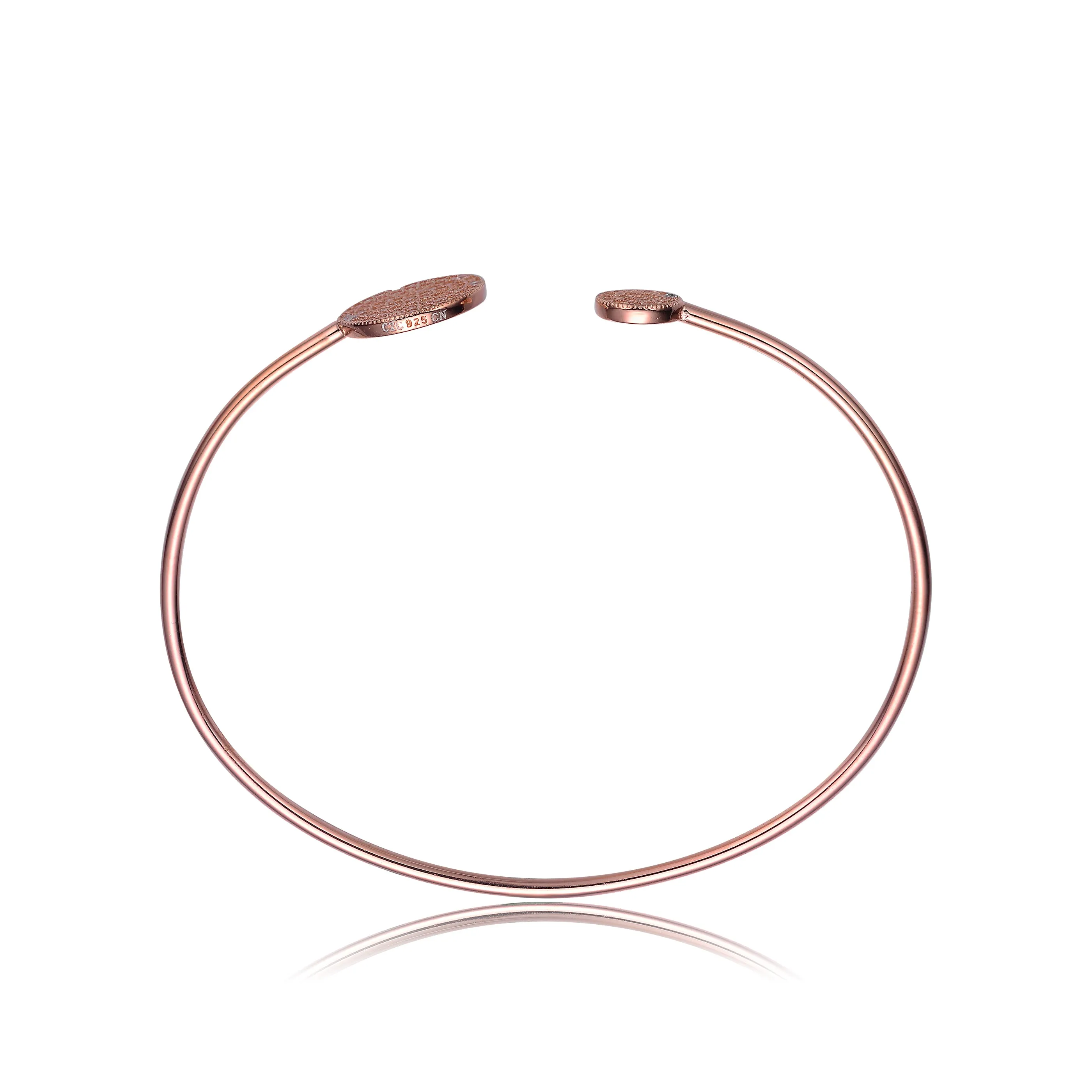 Nicolette Double Solid Circle Bangle