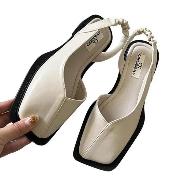 OCW Women Sandals Arch Support Elastic Flat Heel Elegant Sandals