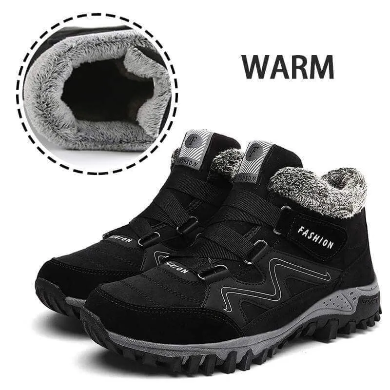 OCW Women Snowy Villi Leather Waterproof  Ankle Boots & Super Warm Winter Boots