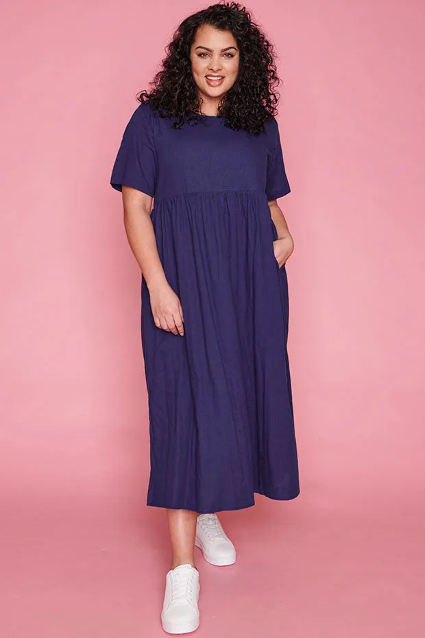 Patrice Navy Dress