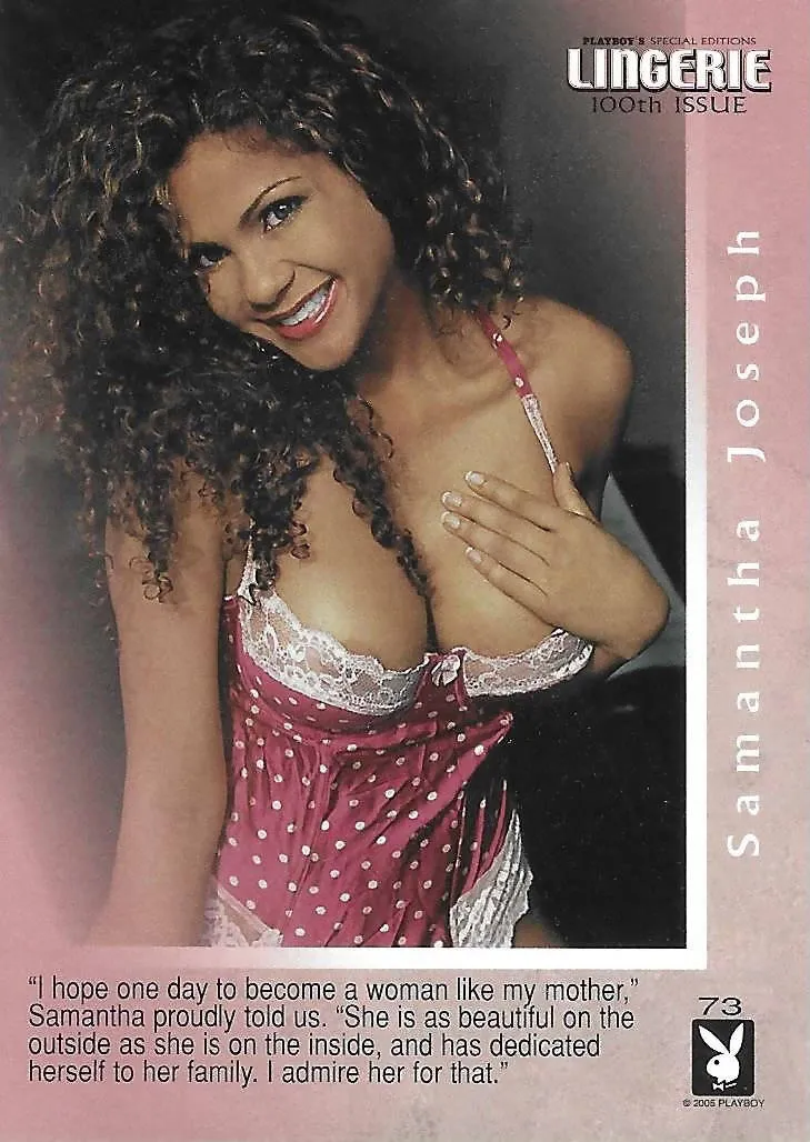 Playboy's Special Editions Lingerie 100th Issue #73 Samantha Joseph