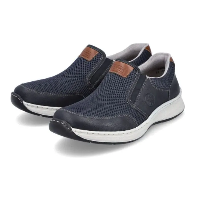 Rieker 14363-14 Blue Men's Slip-on Shoes