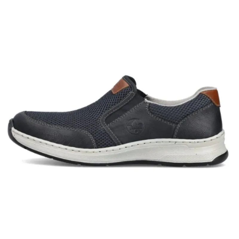 Rieker 14363-14 Blue Men's Slip-on Shoes