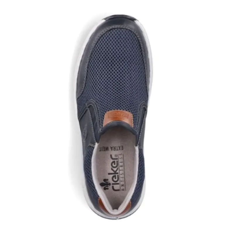 Rieker 14363-14 Blue Men's Slip-on Shoes