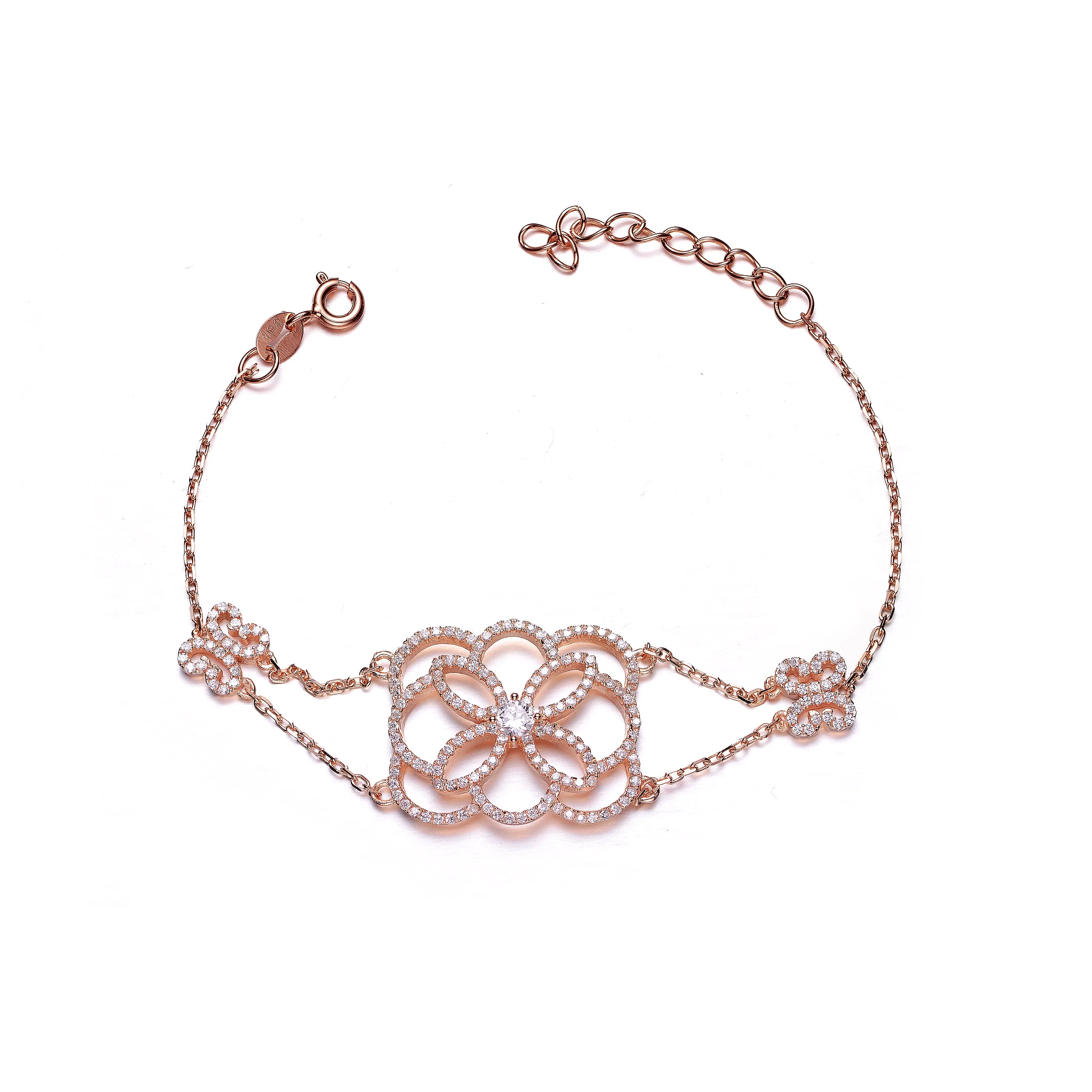 Rose Gold Plated Cubic Zirconia Bracelet