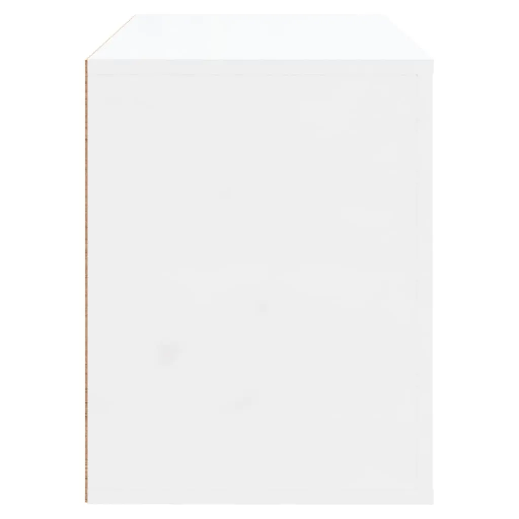 Shoe Cabinet High Gloss White 80x35x45 cm Engineered Wood