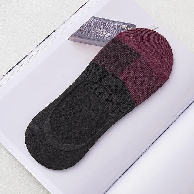 Summer Man Business Affairs Invisible Socks slippers Enlarge Code Male Socks Cotton Silica Gel Non-slip Shallow Mouth Socks