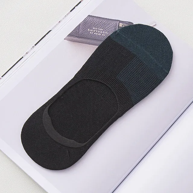 Summer Man Business Affairs Invisible Socks slippers Enlarge Code Male Socks Cotton Silica Gel Non-slip Shallow Mouth Socks