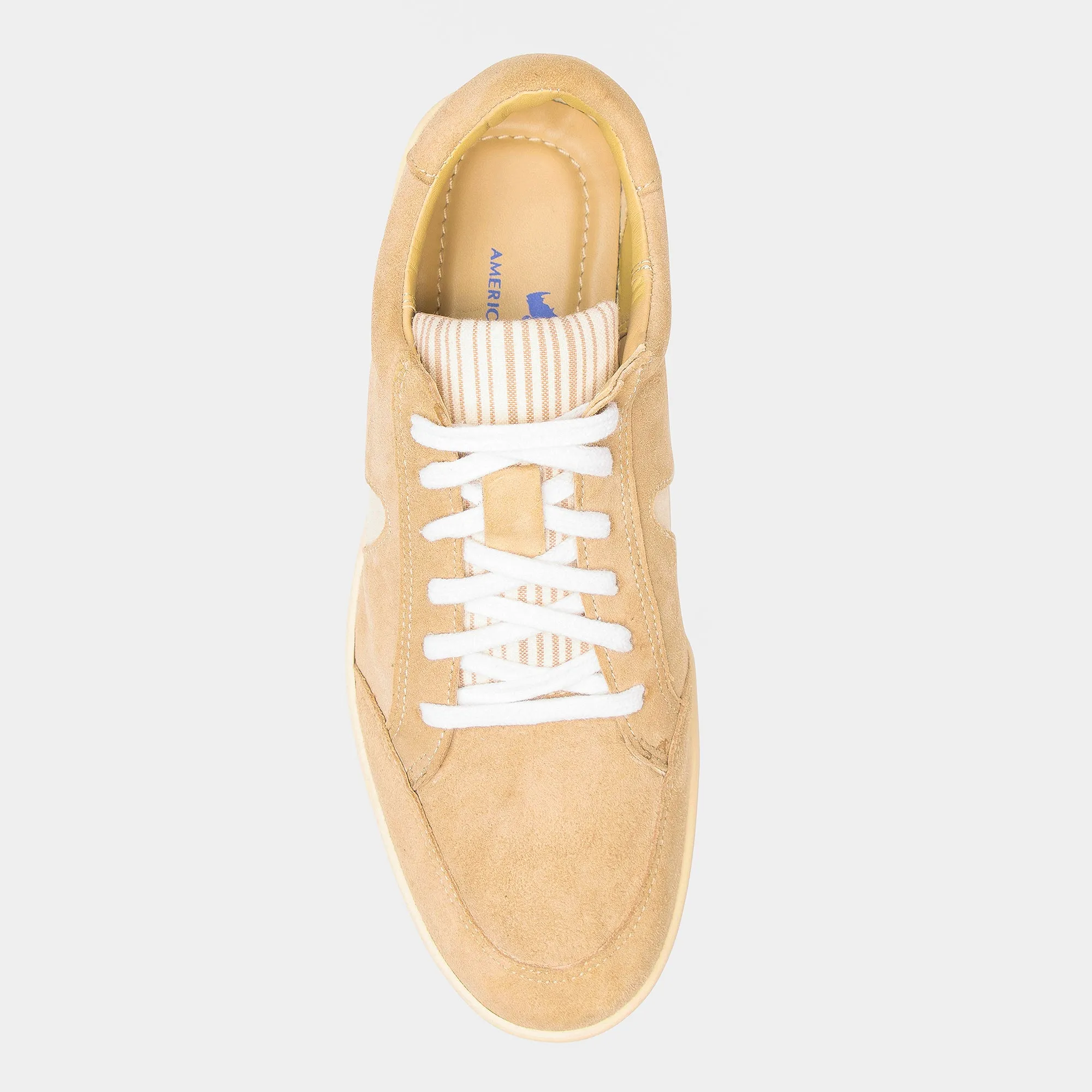 Tan Suede White Horn Nomad Classic Unisex Sneakers