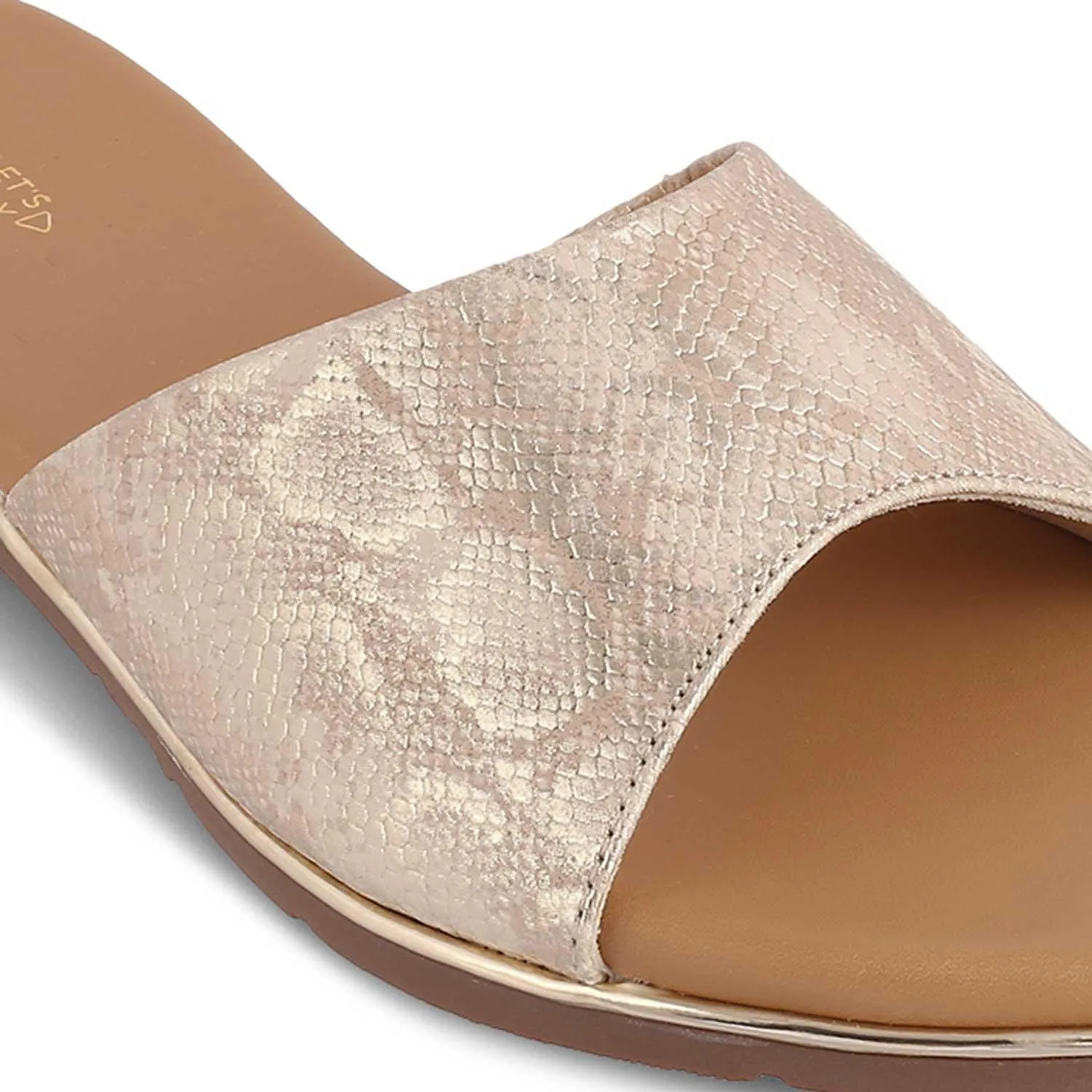 The Safad Gold Women's Dress Flats Tresmode