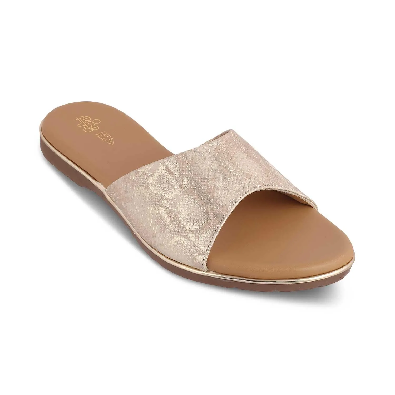 The Safad Gold Women's Dress Flats Tresmode