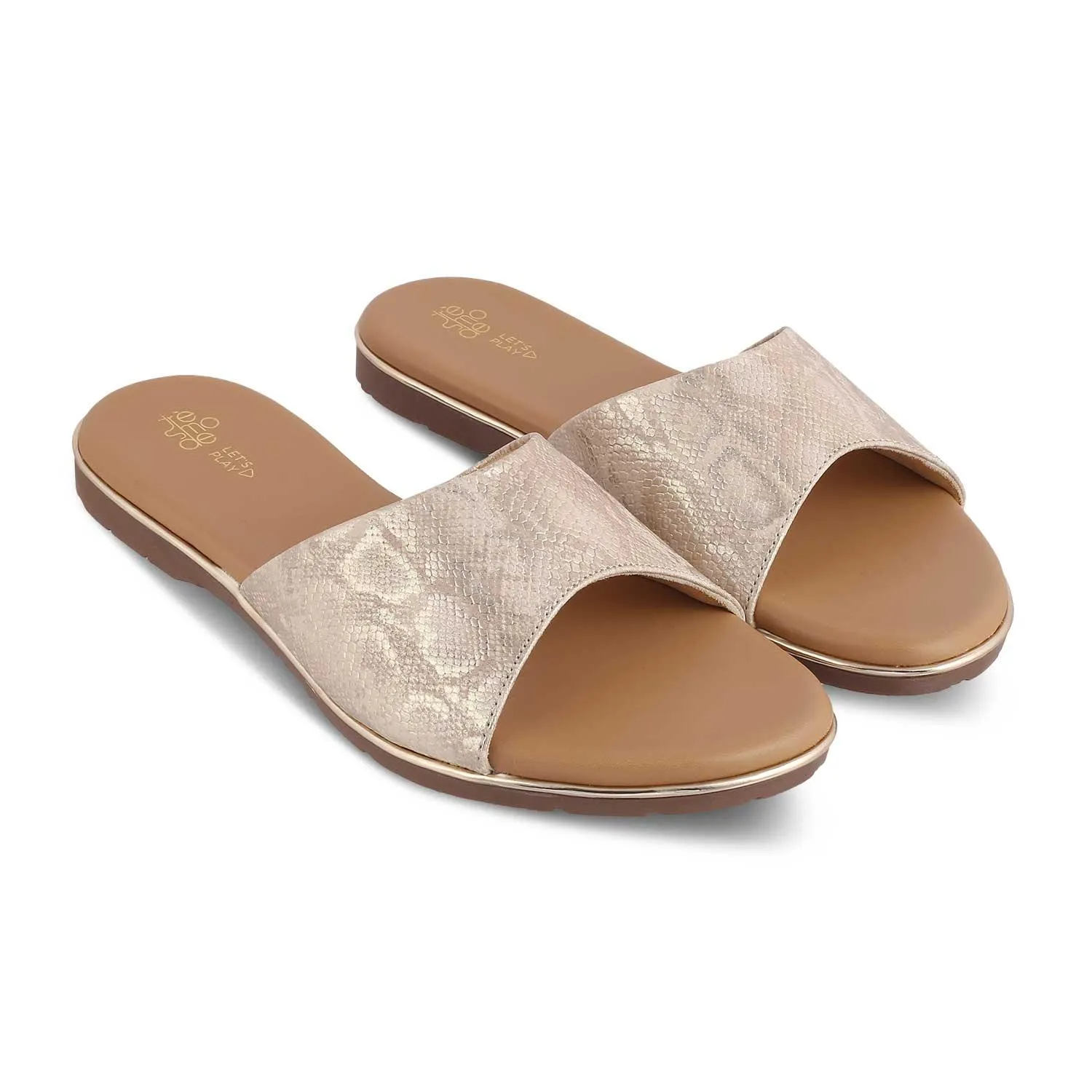 The Safad Gold Women's Dress Flats Tresmode