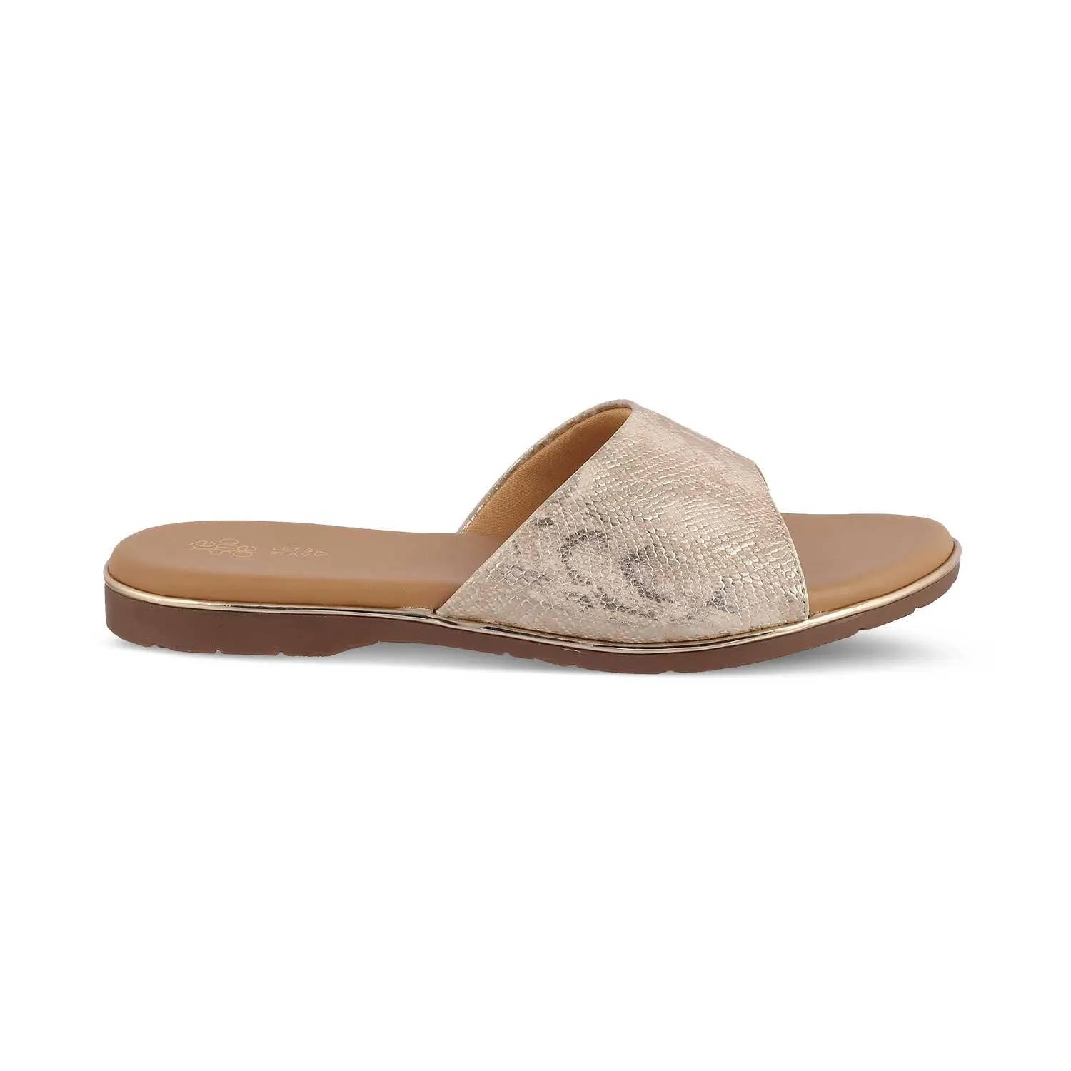 The Safad Gold Women's Dress Flats Tresmode