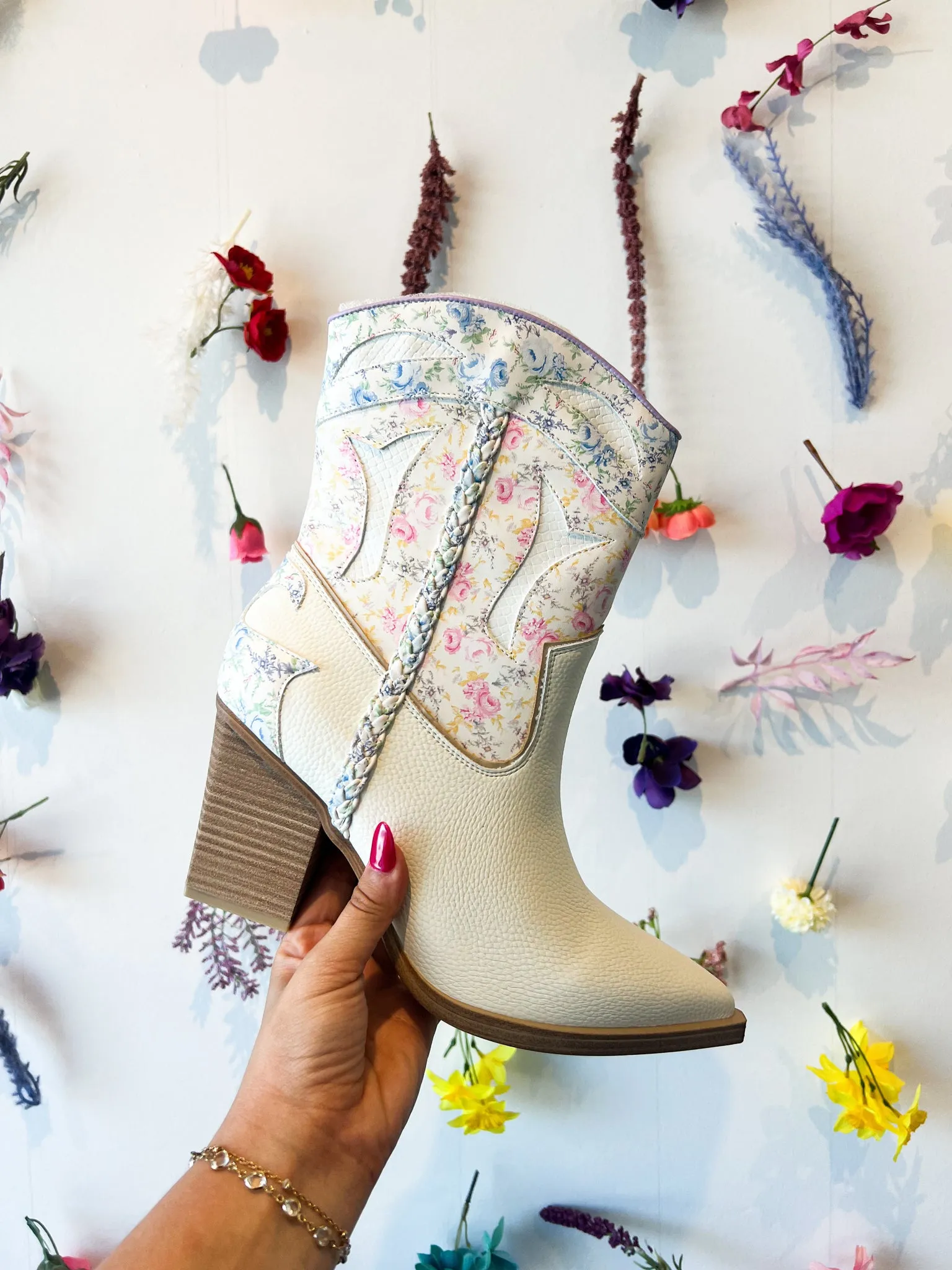 Vintage Floral Booties