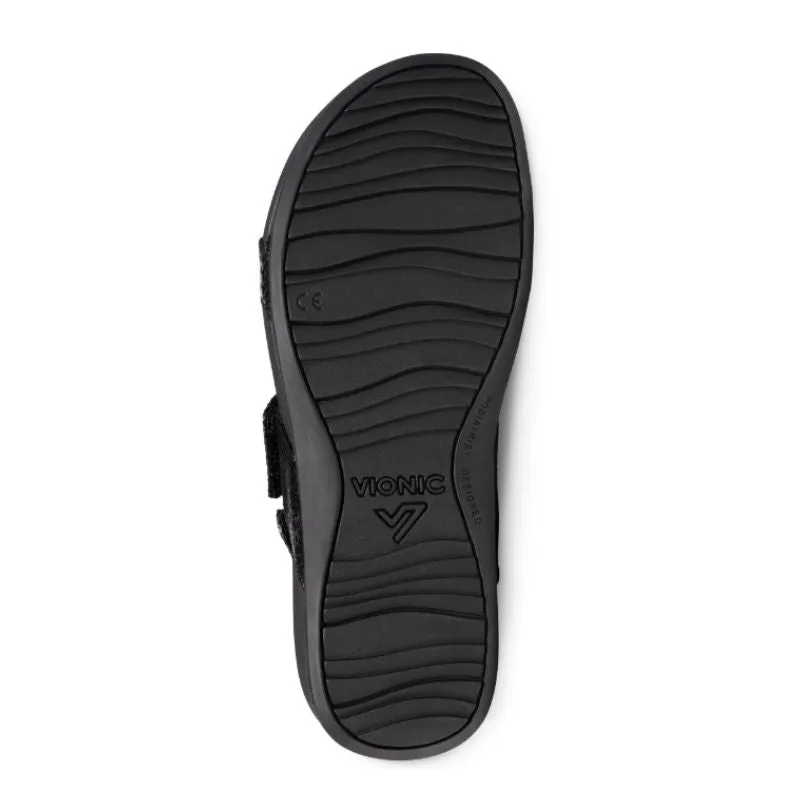 Vionic Bolinas Pacific Black Snake 382 Women's Sandals