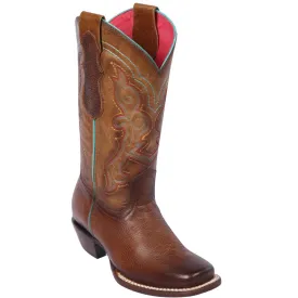 Volcano Cognac Cowgirl Boots For Women