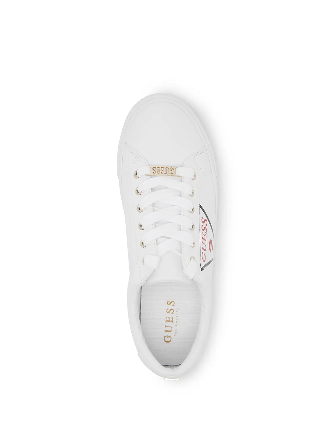 White Cast Low Top Logo Sneakers