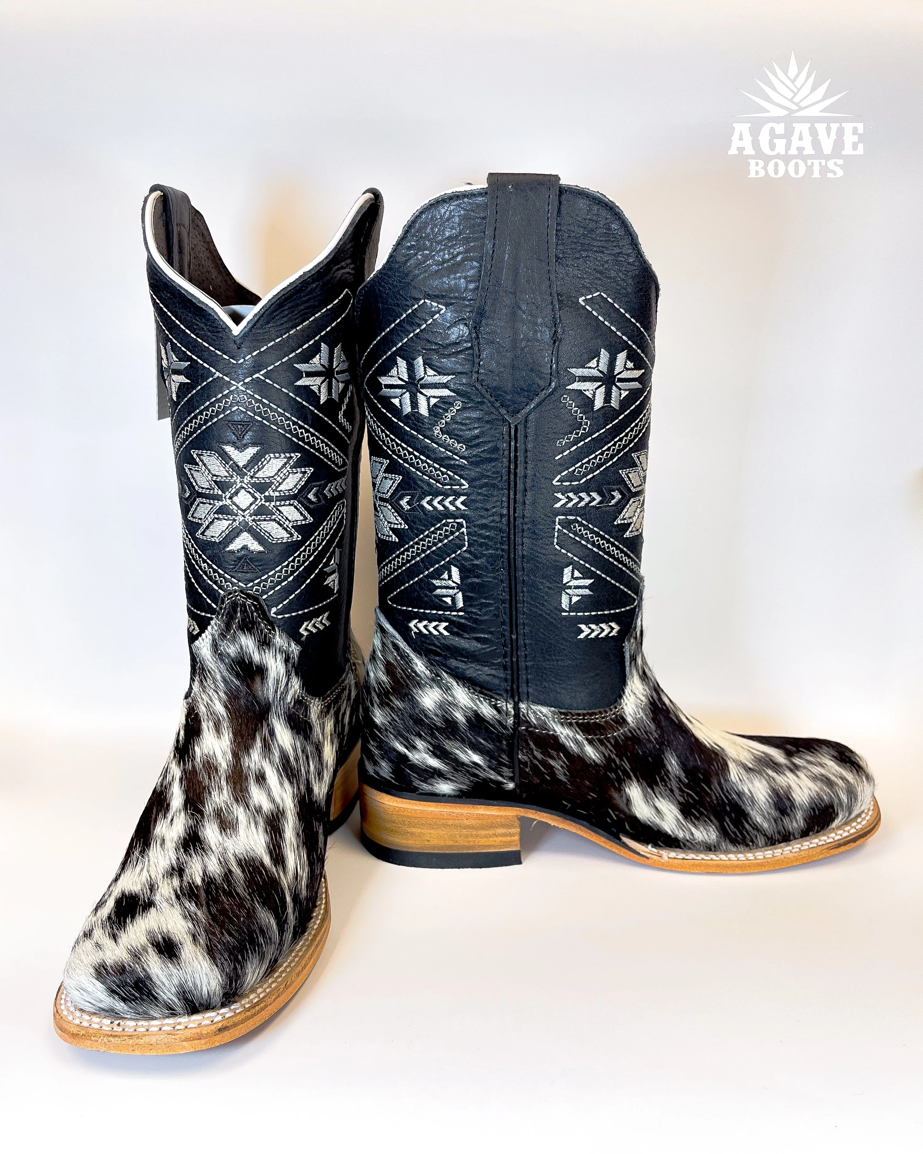 WOMEN COWHIDE BLACK | WOMEN COWBOY BOOTS